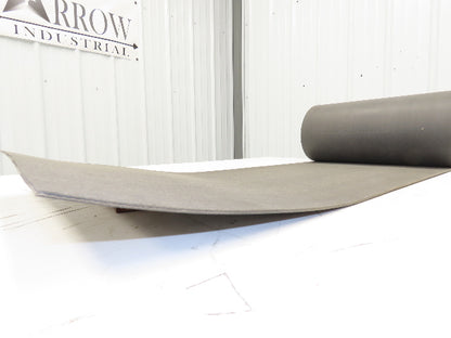 18"W x 30' Soft Top Rubber Fabric Conveyor Belt Gray Reversible 1/8"Thick
