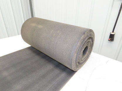 18"W x 42' 10" Soft Top Rubber Fabric Conveyor Belt Gray Reversible 1/8"Thick