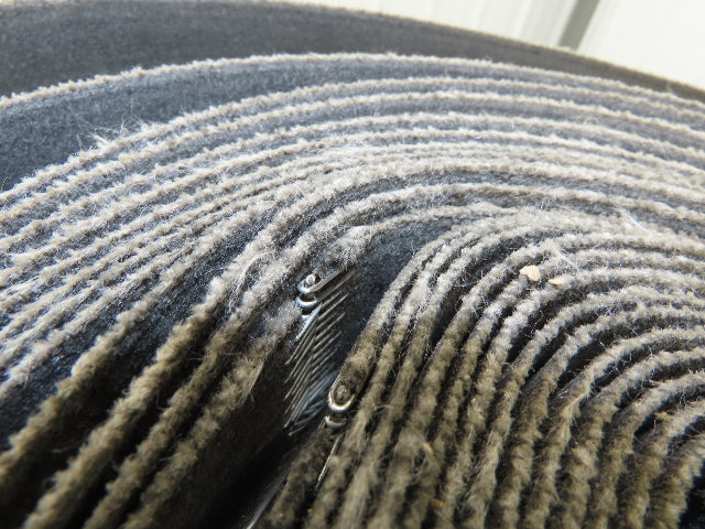 18"W x 42' 10" Soft Top Rubber Fabric Conveyor Belt Gray Reversible 1/8"Thick