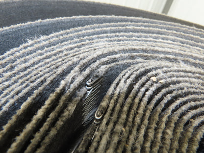 18"W x 42' 10" Soft Top Rubber Fabric Conveyor Belt Gray Reversible 1/8"Thick
