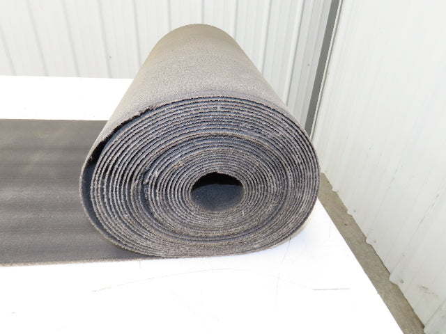 18"W x 42' 10" Soft Top Rubber Fabric Conveyor Belt Gray Reversible 1/8"Thick