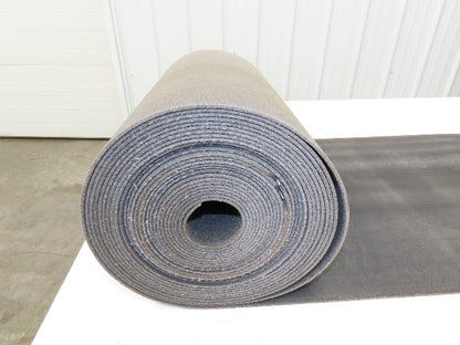 18"W x 42' 10" Soft Top Rubber Fabric Conveyor Belt Gray Reversible 1/8"Thick