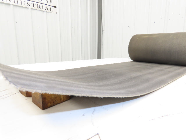 18"W x 42' 10" Soft Top Rubber Fabric Conveyor Belt Gray Reversible 1/8"Thick