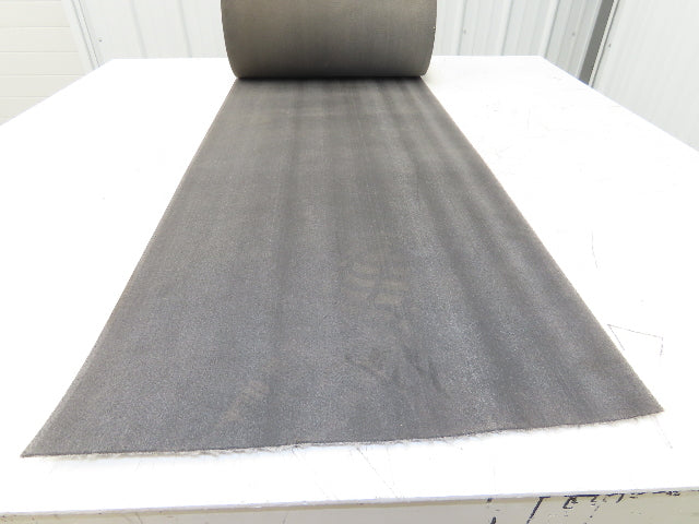 18"W x 42' 10" Soft Top Rubber Fabric Conveyor Belt Gray Reversible 1/8"Thick