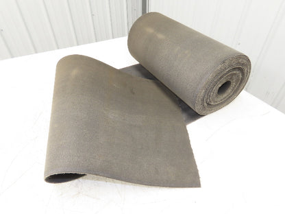 18"W x 42' 10" Soft Top Rubber Fabric Conveyor Belt Gray Reversible 1/8"Thick