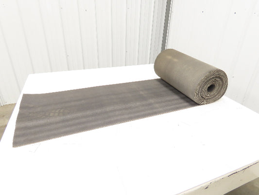 18"W x 42' 10" Soft Top Rubber Fabric Conveyor Belt Gray Reversible 1/8"Thick