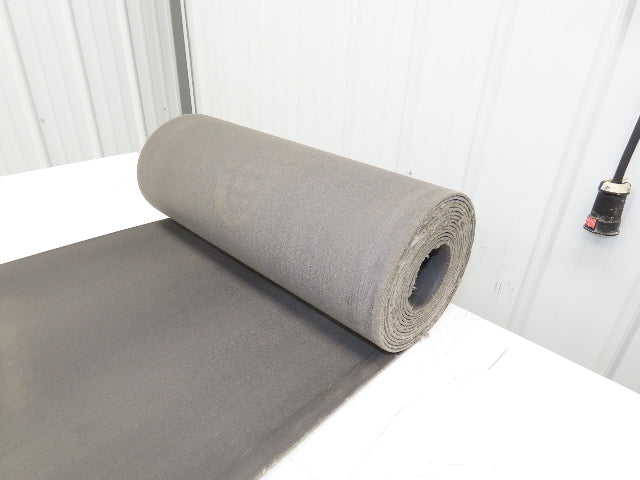 18"W x 21' Soft Top Rubber PVC Conveyor Belt Black Gray Reversible 1/8"Thick