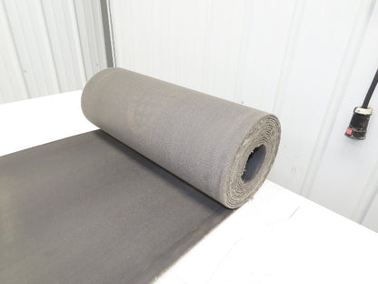 18"W x 21' Soft Top Rubber PVC Conveyor Belt Black Gray Reversible 1/8"Thick