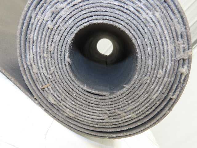 18"W x 21' Soft Top Rubber PVC Conveyor Belt Black Gray Reversible 1/8"Thick