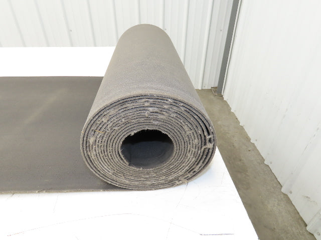 18"W x 21' Soft Top Rubber PVC Conveyor Belt Black Gray Reversible 1/8"Thick