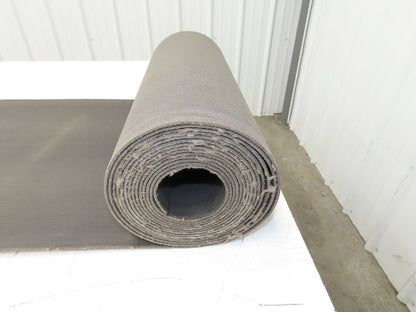 18"W x 21' Soft Top Rubber PVC Conveyor Belt Black Gray Reversible 1/8"Thick