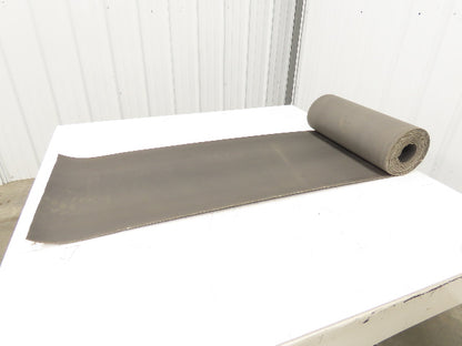 18"W x 21' Soft Top Rubber PVC Conveyor Belt Black Gray Reversible 1/8"Thick