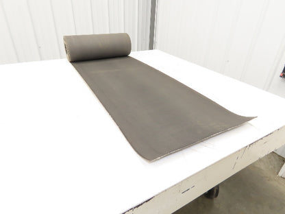 18"W x 21' Soft Top Rubber PVC Conveyor Belt Black Gray Reversible 1/8"Thick