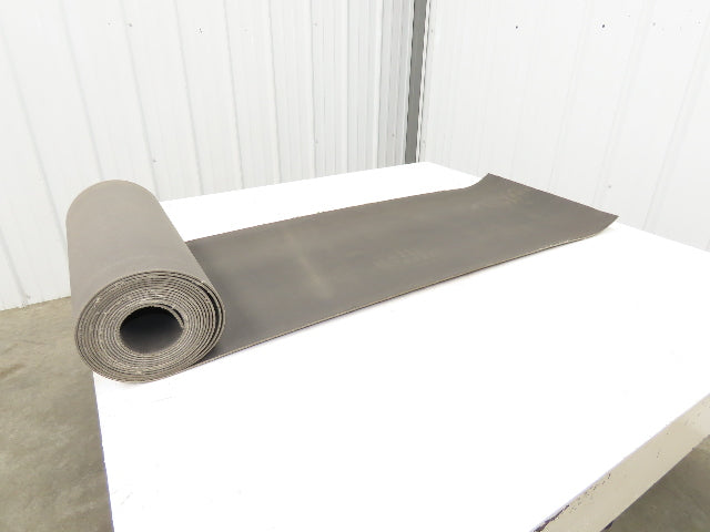 18"W x 21' Soft Top Rubber PVC Conveyor Belt Black Gray Reversible 1/8"Thick