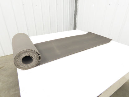 18"W x 21' Soft Top Rubber PVC Conveyor Belt Black Gray Reversible 1/8"Thick