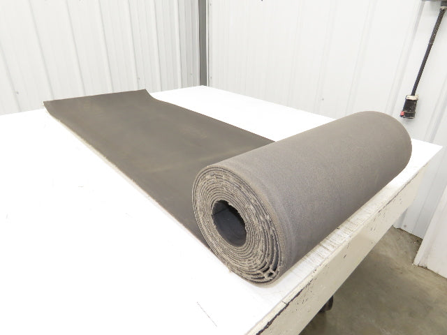 18"W x 21' Soft Top Rubber PVC Conveyor Belt Black Gray Reversible 1/8"Thick