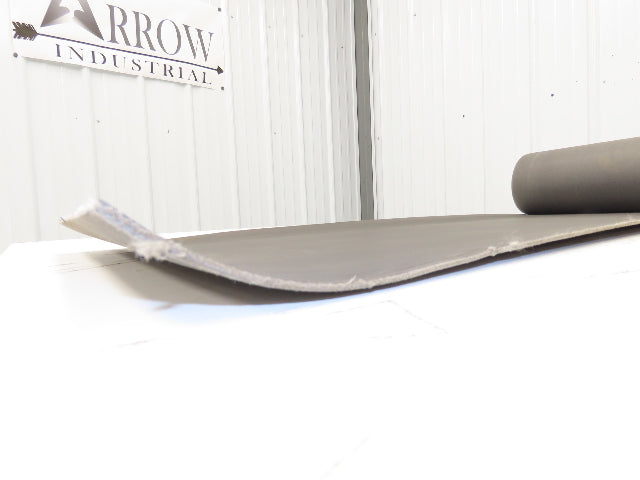 18"W x 21' Soft Top Rubber PVC Conveyor Belt Black Gray Reversible 1/8"Thick