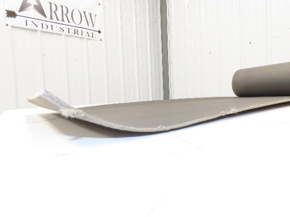 18"W x 21' Soft Top Rubber PVC Conveyor Belt Black Gray Reversible 1/8"Thick