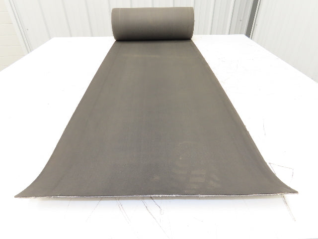 18"W x 21' Soft Top Rubber PVC Conveyor Belt Black Gray Reversible 1/8"Thick