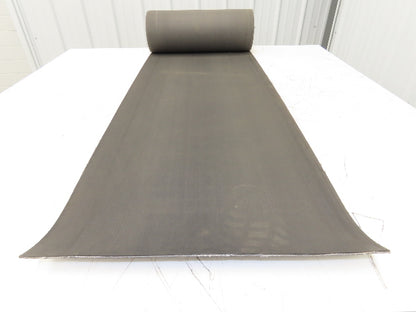 18"W x 21' Soft Top Rubber PVC Conveyor Belt Black Gray Reversible 1/8"Thick