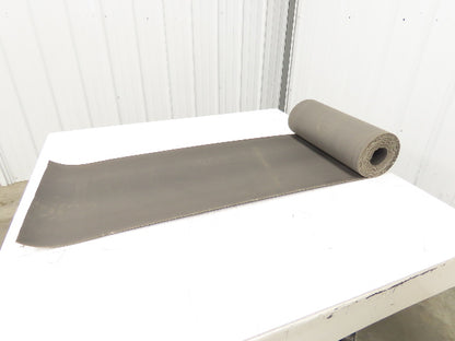 18"W x 21' Soft Top Rubber PVC Conveyor Belt Black Gray Reversible 1/8"Thick
