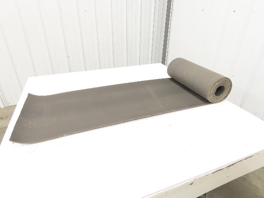 18"W x 21' Soft Top Rubber PVC Conveyor Belt Black Gray Reversible 1/8"Thick