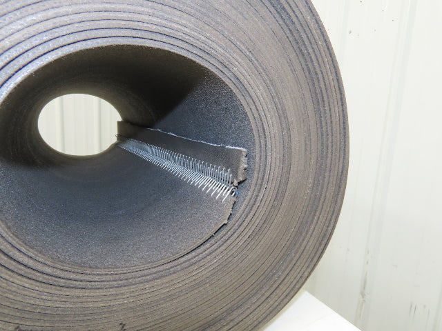 18"W x 59' Soft Top Rubber Fabric Conveyor Belt Gray Reversible 1/8"Thick