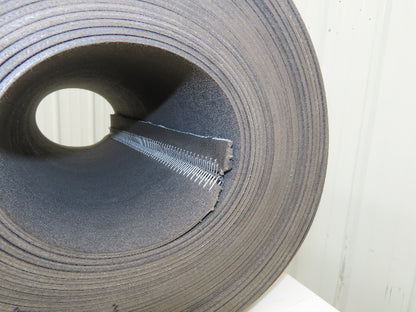 18"W x 59' Soft Top Rubber Fabric Conveyor Belt Gray Reversible 1/8"Thick