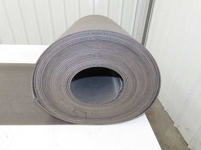 18"W x 59' Soft Top Rubber Fabric Conveyor Belt Gray Reversible 1/8"Thick