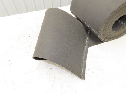 18"W x 59' Soft Top Rubber Fabric Conveyor Belt Gray Reversible 1/8"Thick