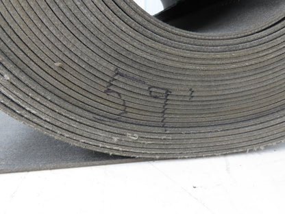 18"W x 59' Soft Top Rubber Fabric Conveyor Belt Gray Reversible 1/8"Thick