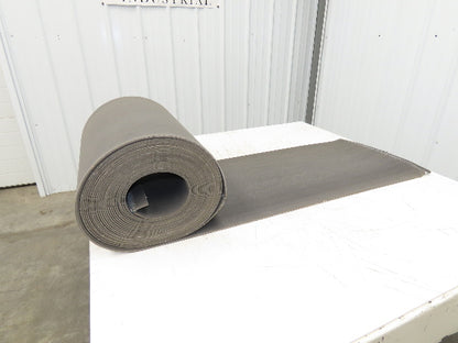 18"W x 59' Soft Top Rubber Fabric Conveyor Belt Gray Reversible 1/8"Thick