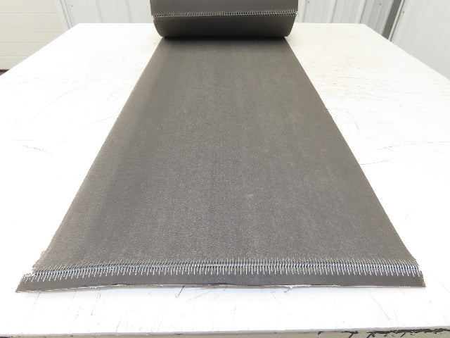 18"W x 59' Soft Top Rubber Fabric Conveyor Belt Gray Reversible 1/8"Thick