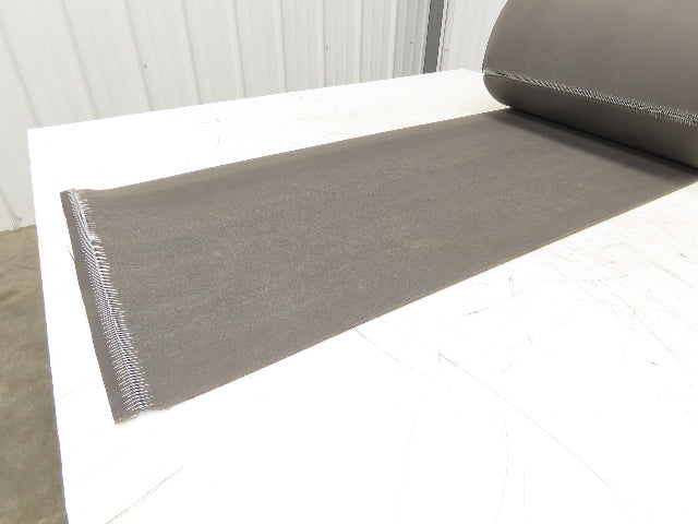 18"W x 59' Soft Top Rubber Fabric Conveyor Belt Gray Reversible 1/8"Thick