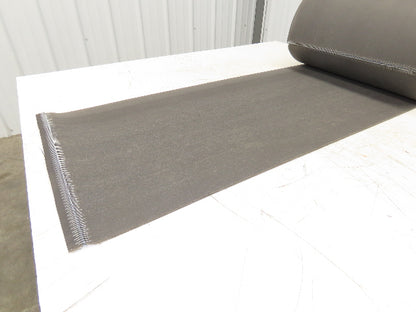 18"W x 59' Soft Top Rubber Fabric Conveyor Belt Gray Reversible 1/8"Thick