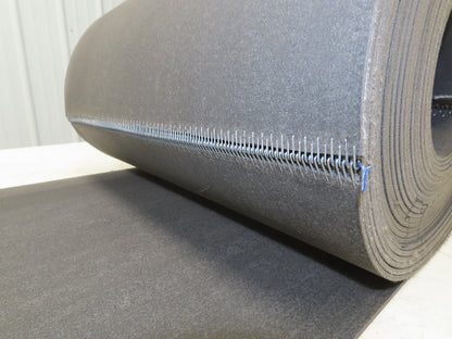 18"W x 59' Soft Top Rubber Fabric Conveyor Belt Gray Reversible 1/8"Thick