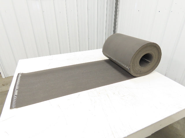 18"W x 59' Soft Top Rubber Fabric Conveyor Belt Gray Reversible 1/8"Thick