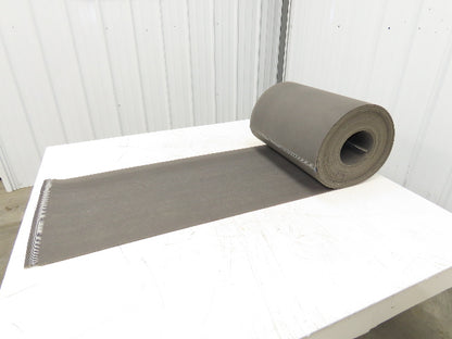 18"W x 59' Soft Top Rubber Fabric Conveyor Belt Gray Reversible 1/8"Thick