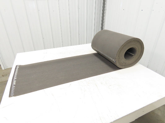 18"W x 59' Soft Top Rubber Fabric Conveyor Belt Gray Reversible 1/8"Thick
