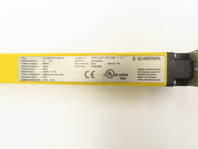 Schmersal SLC440COM-ER-0890-14 Safety Light Curtain Transmitter & Receiver Set