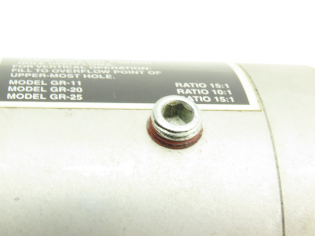 Gast 1UP-NRV-4-GR11 Pneumatic Air Motor 15:1 Gear Ratio 400 RPM 1/3Hp