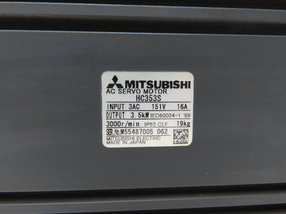 Mitsubishi HC353S Servo Motor 3.5kW 3000rpm 151v 3Ph 16A