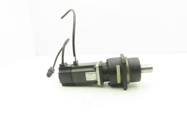Mitsubishi HC-MF43G1 AC Servo Gearmotor 12:1 Reducer 250RPM 122V 3Ph Inline