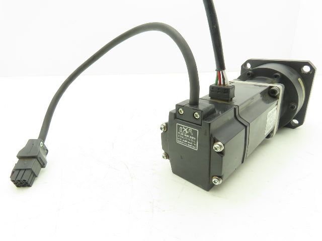 Mitsubishi HC-MF43G1 AC Servo Gearmotor 12:1 Reducer 250RPM 122V 3Ph Inline