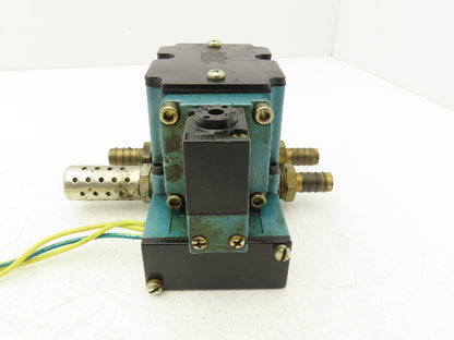 MAC 6511B-211-PM-111DA Pneumatic Solenoid Valve W/Base 150PSI 120VAC PME-111DABE
