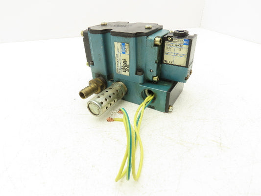MAC 6511B-211-PM-111DA Pneumatic Solenoid Valve W/Base 150PSI 120VAC PME-111DABE