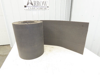 18"W x 90' Soft Top Rubber Fabric Conveyor Belt Gray Reversible 1/8"Thick