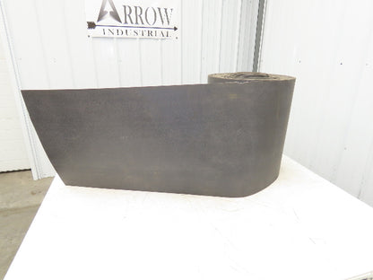 18"W x 90' Soft Top Rubber Fabric Conveyor Belt Gray Reversible 1/8"Thick