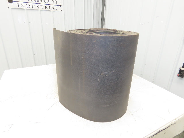 18"W x 90' Soft Top Rubber Fabric Conveyor Belt Gray Reversible 1/8"Thick