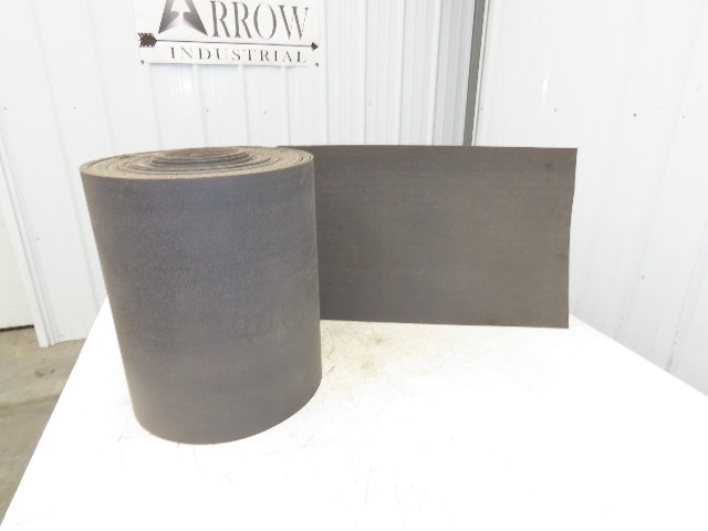 18"W x 90' Soft Top Rubber Fabric Conveyor Belt Gray Reversible 1/8"Thick